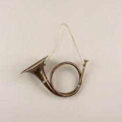 Glittered French Horn Christmas Ornament