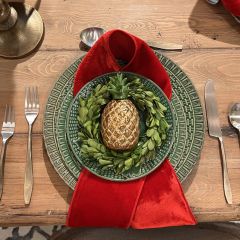 Glittered Glass Pineapple Ornament