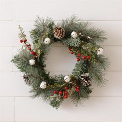 Glittered Holiday Pine Wreath