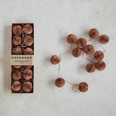 Glittered Recycled Paper Ball Garland