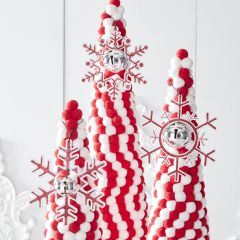 Glittered Snowflake Ornament Set of 3