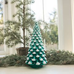 Glowing Glass Holiday Tree 13 Inch