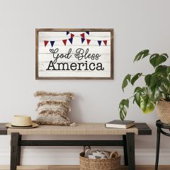 God Bless America Banner Whitewash Sign