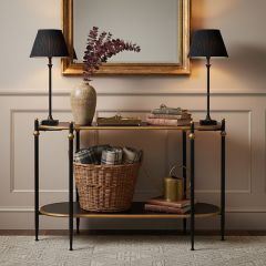 Gold Accented 2 Tier Console Table