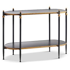Gold Accented 2 Tier Console Table