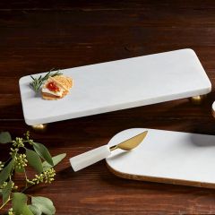 Gold Ball Footed Marble Riser Board