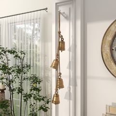 Gold Bells On Knotted Jute Rope