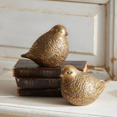 Gold Bird Tabletop Accent Set of 2