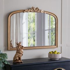 Gold Bow Top Grand Wall Mirror