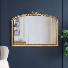 Gold Bow Top Grand Wall Mirror