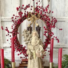 Gold Bow Wreath Stand