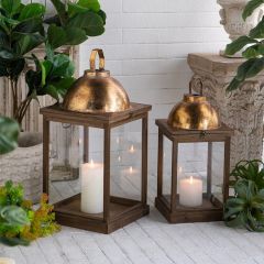 Gold Dome Accent Lantern Set of 2