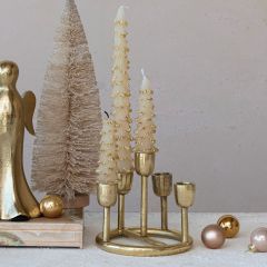 Gold Finish Advent Taper Candle Holder