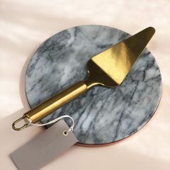 Gold Finish Cake Server