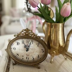 Gold Finish Mantel Clock