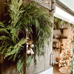 Gold Finish Metal Bells On Jute