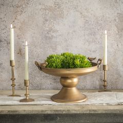 Gold Finish Metal Pedestal Display Tray