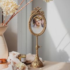 Gold Finish Pedestal Photo Frame