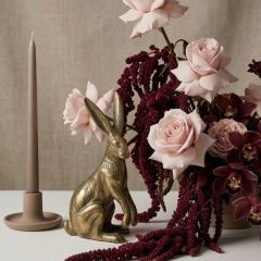 Gold Finish Sweet Bunny Figure