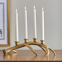 Gold Finished Antler Candelabra