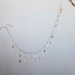 Gold Finished Wool Felt Star Garland