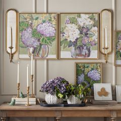 Gold Framed Oval Mirror Sconce