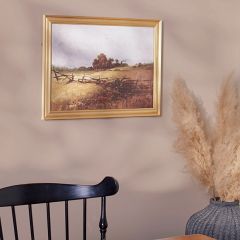 Gold Framed Rural Farmland Wall Art