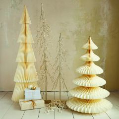 Gold Glitter Folding Honeycomb Tree