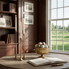 Gold Iron Candlestick Trio