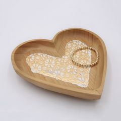 Gold Leaf Heart Trinket Bowl