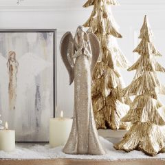 Gold Leaf Praying Angel Figure