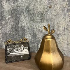 Gold Metal Pear Table Accent