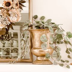 Gold Metal Tabletop Urn 8 inch