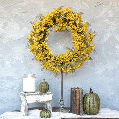 Gold Queen Anne Lace Decorative Wreath