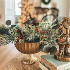 Gold Scalloped Compote 6.25 Inch