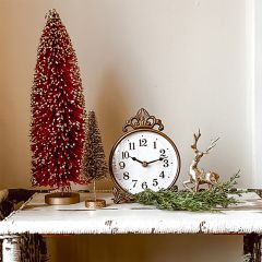 Gold Scroll Footed Table Clock