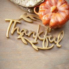 Gold Thankful Trivet