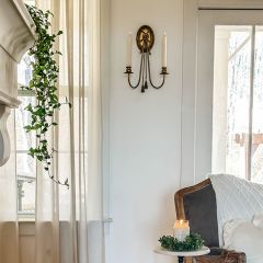 Golden Bow Wall Sconce Candle Holder