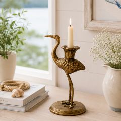 Golden Crane Taper Holder