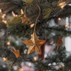 Golden Dangle Star Ornament Set of 4