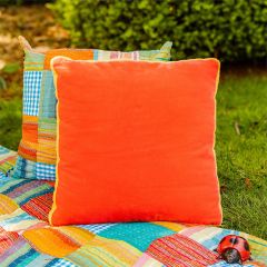 Golden Edge Red Velvet Throw Pillow