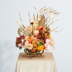 Golden Entomo Decorative Glass Bowl