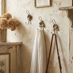 Golden Flower Iron Wall Hook Set of 3