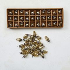 Golden Glass Acorn Ornament Set