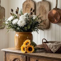 Golden Harvest Sunflower Stem Set of 4