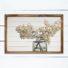 Golden Hydrangeas Framed Wall Art