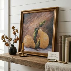 Golden Pears Framed Print