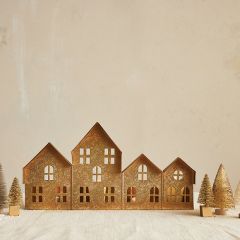 Golden Village House Decorative Container