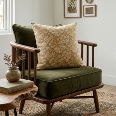 Golden Vintage Florals Accent Pillow