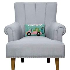 Rectangular Pink Golf Cart Hook Pillow